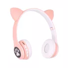 Extralink Kids Cat-ear Wireless Headphones, Pink, Bluetooth 5.0, RGB Lighting