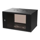 Extralink Premium 6U 600x450 black, rack cabinet, tool-free assembly, wall-mounted