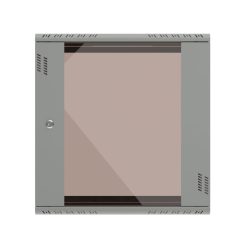   Extralink Premium 12U 600x450 szürke, rack szekrény, eszközmentes szerelés, falra szerelhető