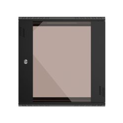   Extralink Premium 12U 600x450 fekete, rack szekrény, eszközmentes szerelés, falra szerelhető