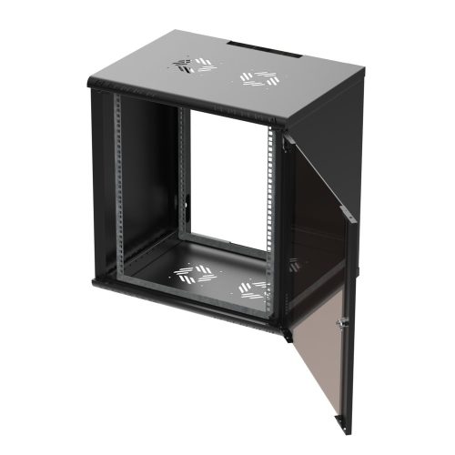 Extralink Premium 12U 600x450 black, rack cabinet, tool-free assembly, wall-mounted