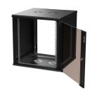 Extralink Premium 12U 600x600 black, rack cabinet, tool-free assembly, wall-mounted