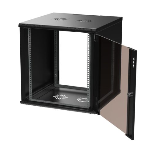 Extralink Premium 12U 600x600 black, rack cabinet, tool-free assembly, wall-mounted