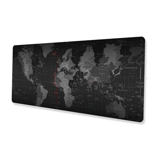 Extralink large dark world map patterned gaming mouse and keyboard pad for desk, 30x80 cm - 1073