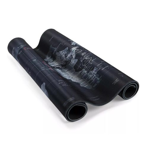 Extralink large dark world map patterned gaming mouse and keyboard pad for desk, 30x80 cm - 1073