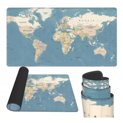   Extralink large light world map patterned mouse and keyboard pad for gamers, 40x90 cm - 1074