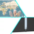 Extralink large light world map patterned mouse and keyboard pad for gamers, 40x90 cm - 1074