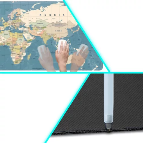 Extralink large light world map patterned mouse and keyboard pad for gamers, 40x90 cm - 1074