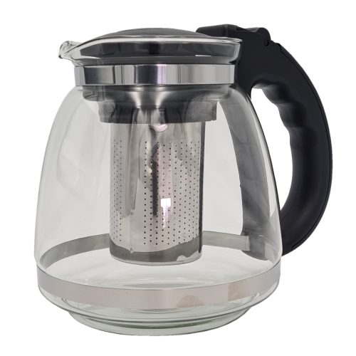 Extralink üveg teáskanna szűrővel, kávéfőzővel, 1,5 liter