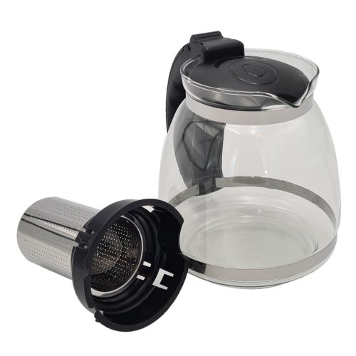 Extralink üveg teáskanna szűrővel, kávéfőzővel, 1,5 liter