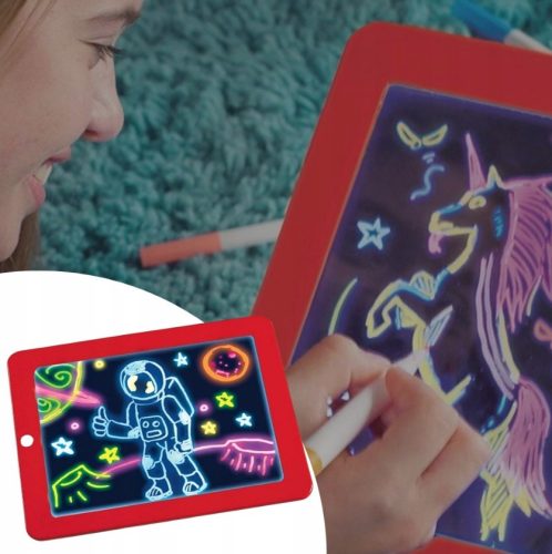 Extralink Neon Magic Pad - magisches Tablet für Kinder, Rot