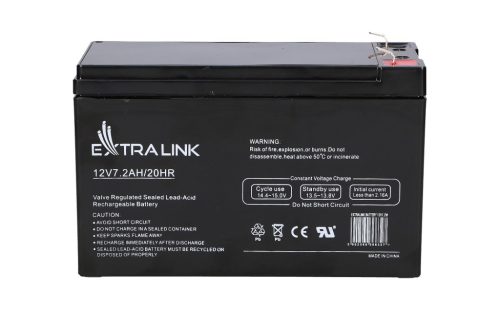 Extralink AGM 12V 7.2Ah/7Ah battery, maintenance-free