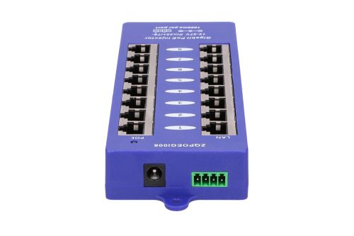 Extralink 8-Port Gigabit PoE Injektor, 8x 1000 Mb/s RJ45, Modus B