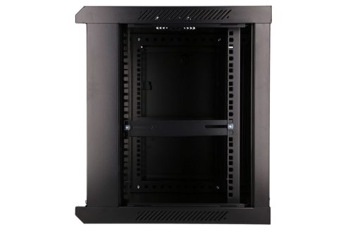 Extralink 9U 600x450 black, rack cabinet, wall-mounted