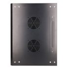 Extralink 9U 600x450 black, rack cabinet, wall-mounted