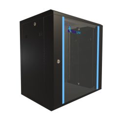   Extralink 12U 600x450 fekete, rackmount szekrény, falra szerelhető