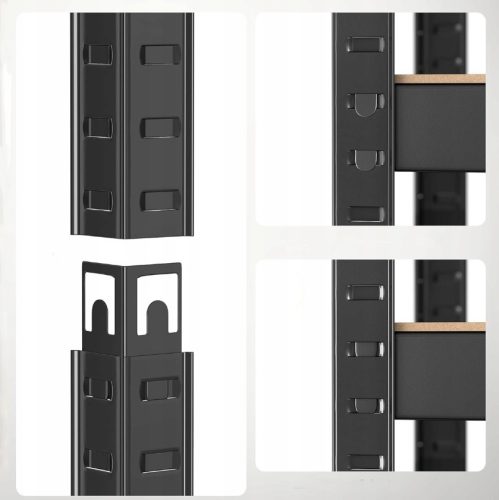 Extralink négy szintes polcrendszer, 180x120x60 cm, 500 kg teherbírással, PRO-0667