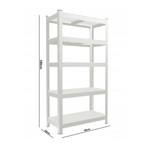 Extralink Regalsystem, 5-stufig, 180x90x30 cm, 175 kg Tragfähigkeit - 5870