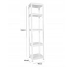 Extralink Regalsystem, 5-stufig, 180x40x40 cm, 175 kg Tragfähigkeit - 9412