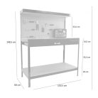 Extralink Werkbank mit Schublade, 120x60x150 cm - 3601