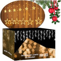 LED fényfüggöny csillagmintával, kültéri, BN-434