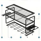 Extralink Wandmontierter Garagenregal Werkzeughalter Organizer R-1257