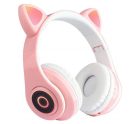 Extralink Kids Headphones Pro Pink | Vezetékes fejhallgató | Cat Ears