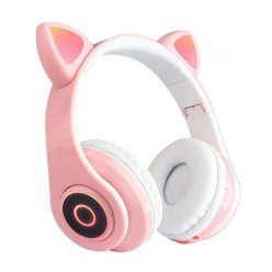   Extralink Kids Headphones Pro Pink | Vezetékes fejhallgató | Cat Ears
