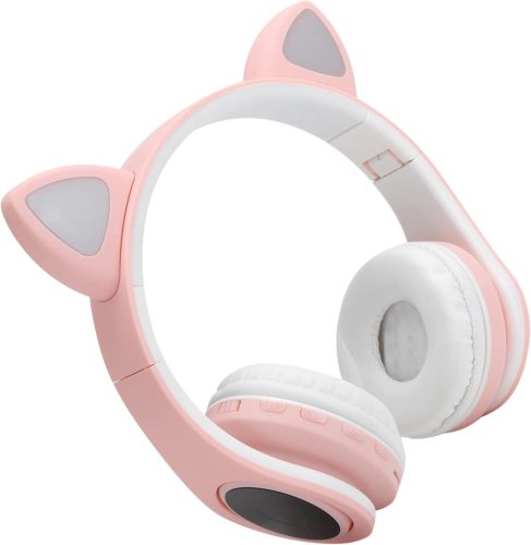 Extralink Kids Headphones Pro Pink | Vezetékes fejhallgató | Cat Ears