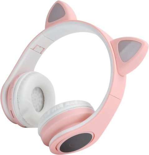 Extralink Kids Headphones Pro Pink | Vezetékes fejhallgató | Cat Ears