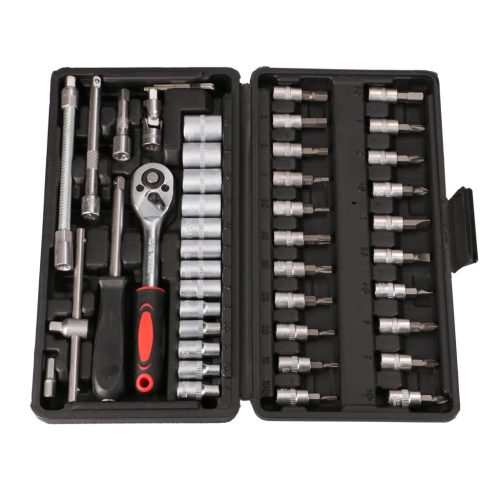 Extralink Powerlink | Tool Set | Socket Wrenches, Case, 46 Pieces