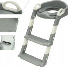 EXTRALINK KIDS WC-szűkítő lépcsővel, gyerekeknek, szürke