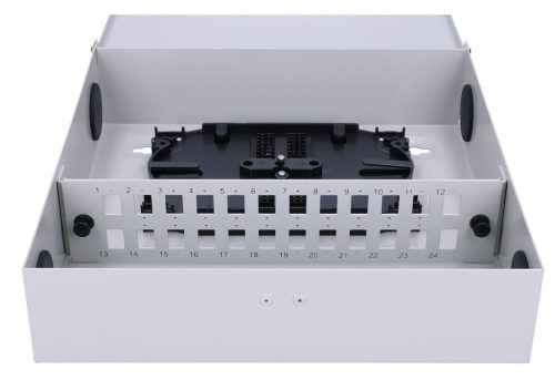 Extralink Fairy, fiber optic distribution box, metal cabinet, 24 cores