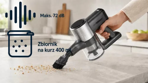 Extralink Home R-706, 2 az 1-ben vezeték nélküli álló porszívó, 150 W