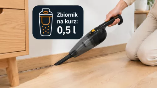 Extralink Home R-707, 2 az 1-ben álló porszívó, 600 W, fekete