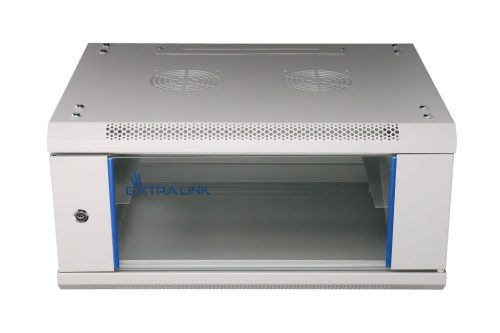 Extralink 4U 600x450 szürke színű, rackmount típusú szekrény, fali szerelésű