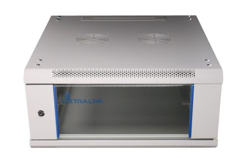 Extralink 4U 600x600 gray, rackmount cabinet, wall-mounted