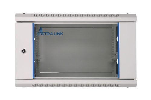 Extralink 6U 600x450 gray, rack cabinet, wall-mounted