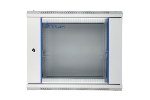 Extralink 9U 600x450 gray, rack cabinet, wall-mounted