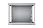 Extralink 9U 600x450 gray, rack cabinet, wall-mounted