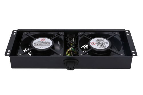 Extralink, 4 útvonalas ventilátoregység, álló szekrényekhez, 2 méteres kábel EU dugóval