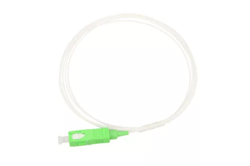 Extralink SC/APC pigtail, single-mode, 900um G.657A, 1.5 meters, easy to pull, white color.