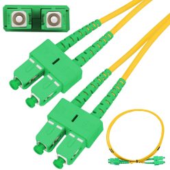   Extralink SC/APC-SC/APC patch kábel, egy módusú, duplex, G652D, 3 mm, 20 m.