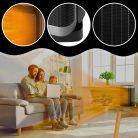 EXTRALINK Column Ceramic Electric Heater, 1500W, with Remote Control, LED Display