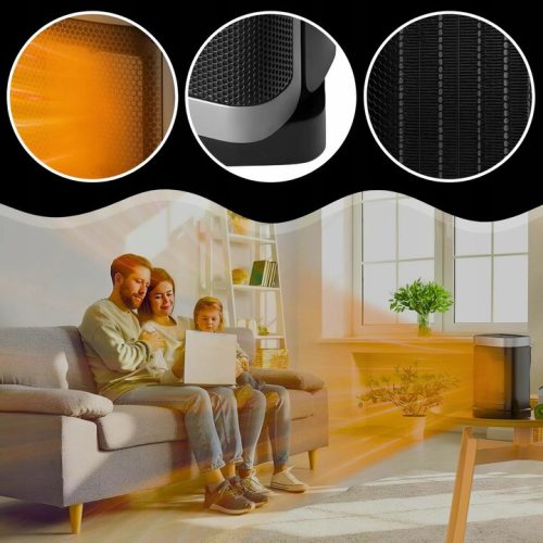 EXTRALINK Column Ceramic Electric Heater, 1500W, with Remote Control, LED Display