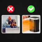 EXTRALINK Column Ceramic Electric Heater, 1500W, with Remote Control, LED Display