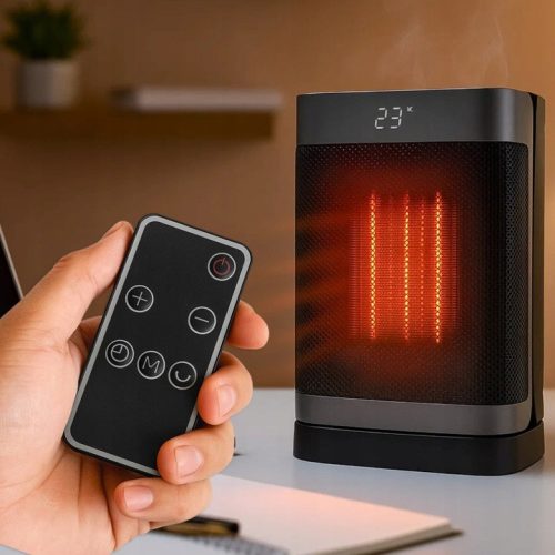EXTRALINK Column Ceramic Electric Heater, 1500W, with Remote Control, LED Display
