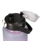 EXTRALINK motivációs kulacs 3 az 1-ben szett, rózsaszín-fekete, 2000 ml + 900 ml + 300 ml