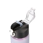 EXTRALINK motivációs kulacs 3 az 1-ben szett, rózsaszín-fekete, 2000 ml + 900 ml + 300 ml