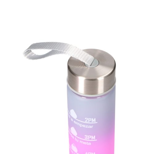 EXTRALINK motivációs kulacs 3 az 1-ben szett, rózsaszín-fekete, 2000 ml + 900 ml + 300 ml